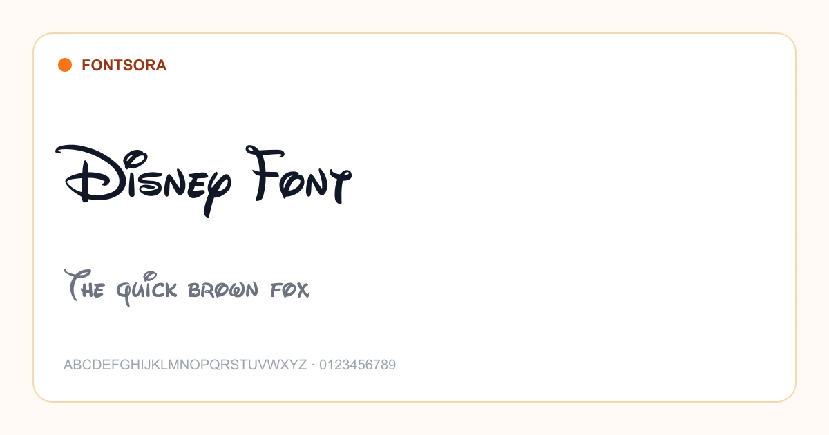 Disney Font font preview
