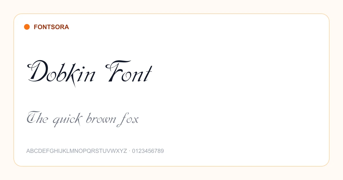 Dobkin Font font preview