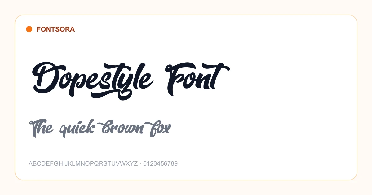 Dopestyle Font font preview