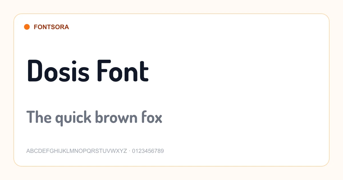 Dosis Font font preview