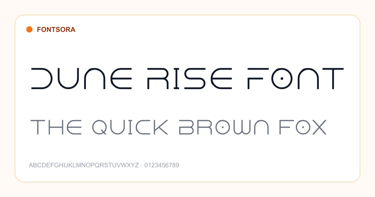 Dune Rise Font font preview