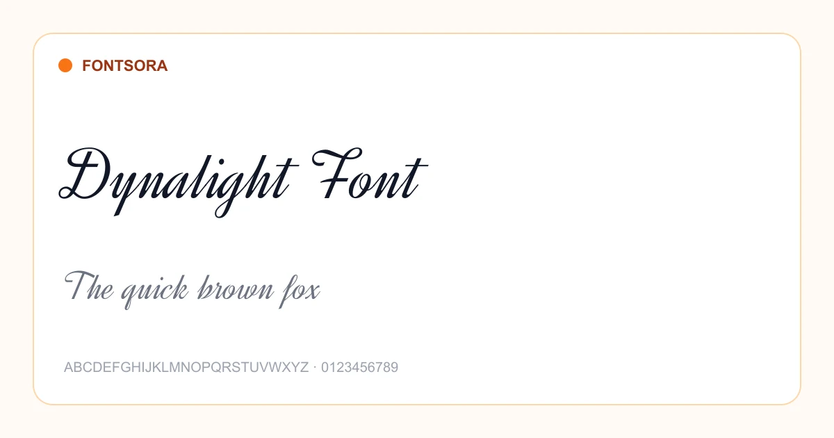 Dynalight Font font preview