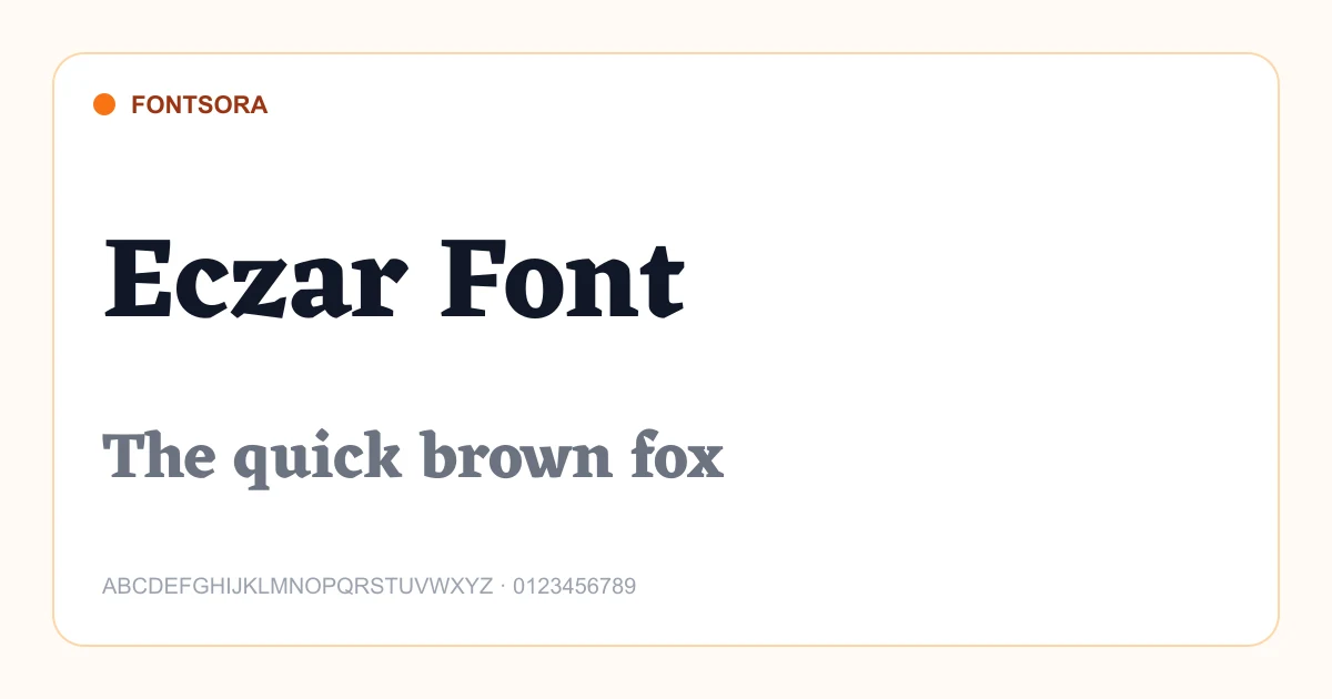 Eczar Font font preview