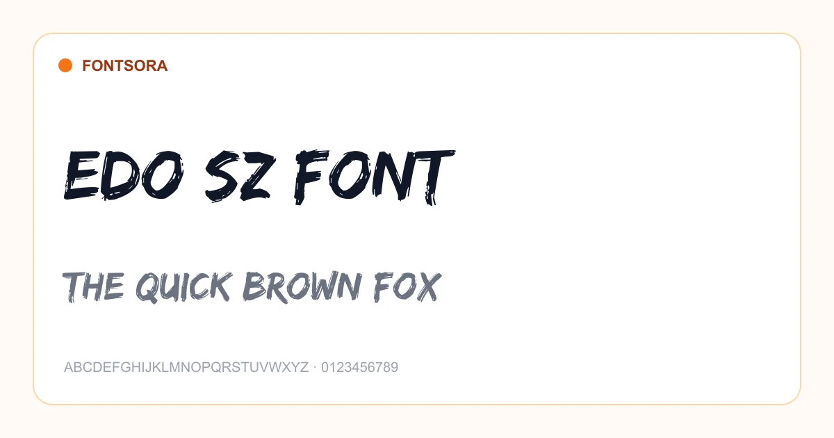 Edo Sz Font font preview