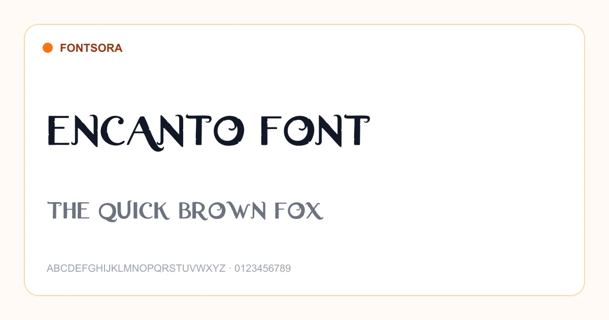 Encanto Font font preview