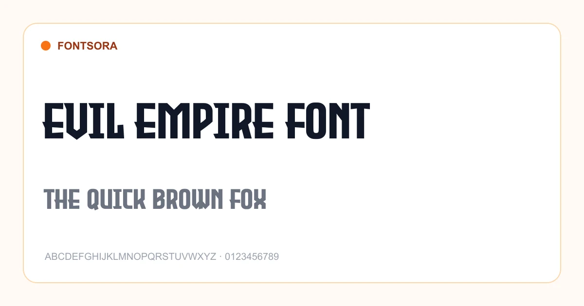 Evil Empire Font font preview