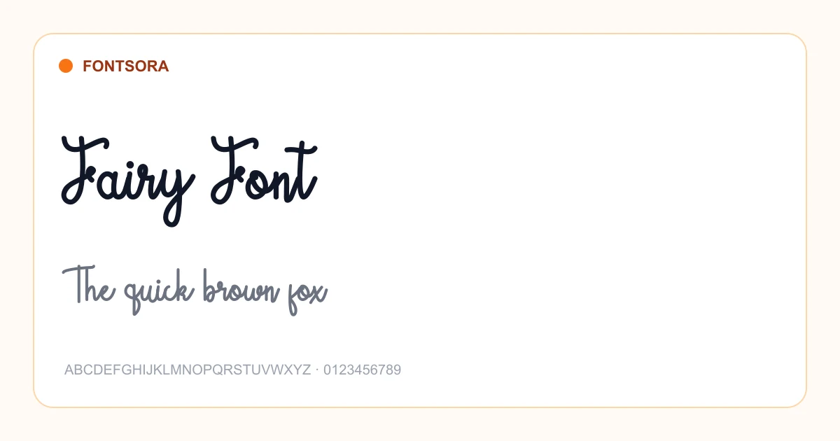 Fairy Font font preview