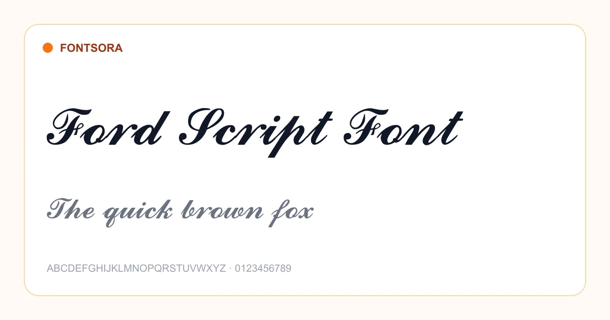 Ford Script Font font preview