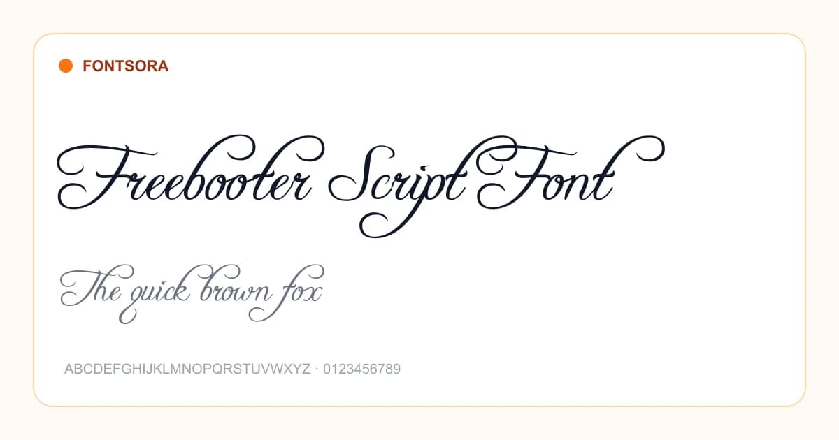 Freebooter Script Font font preview