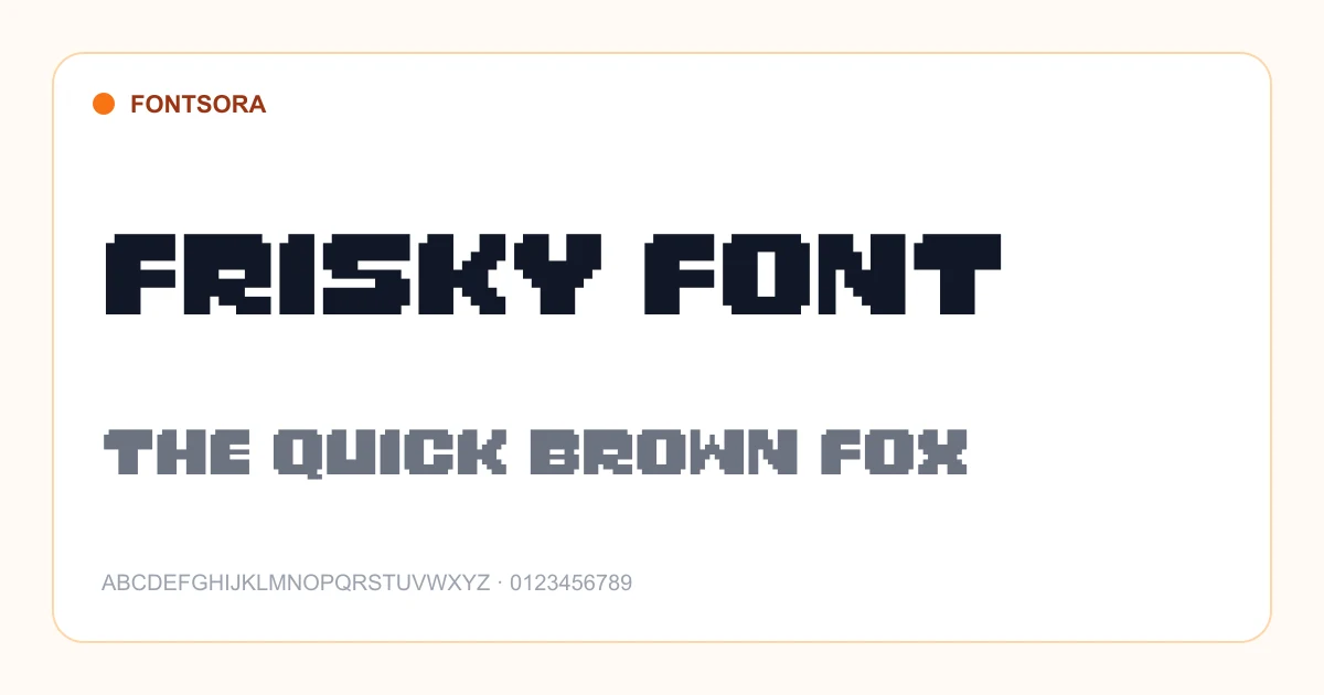 Frisky Font font preview