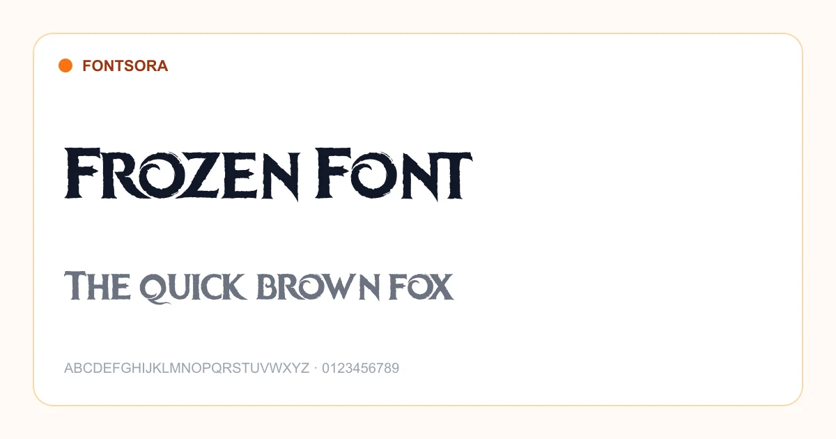 Frozen Font font preview