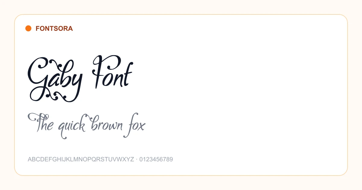 Gaby Font font preview