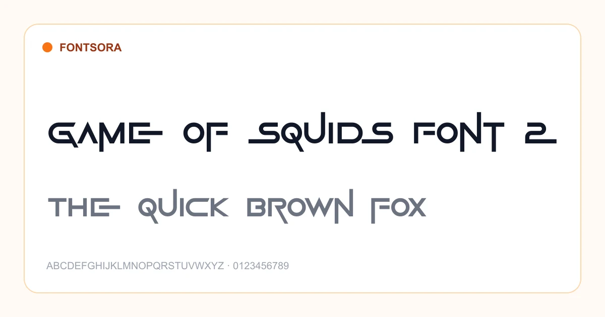 Game Of Squids Font 2 font preview