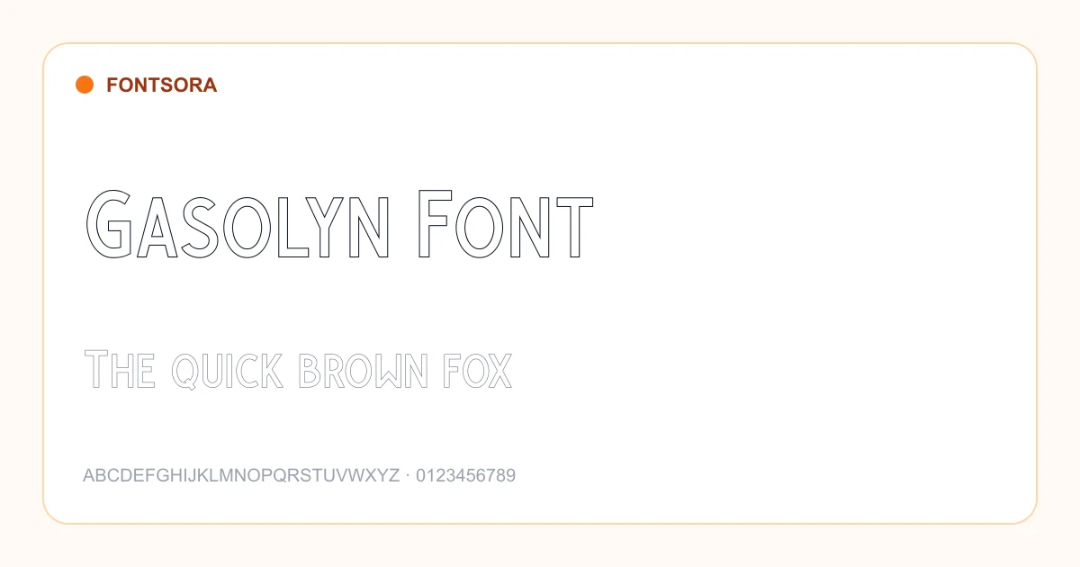 Gasolyn Font font preview