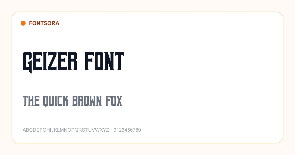 Geizer Font font preview