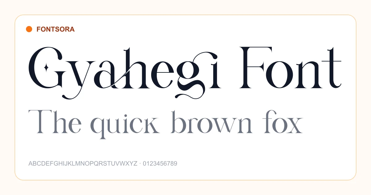 Gyahegi Font font preview
