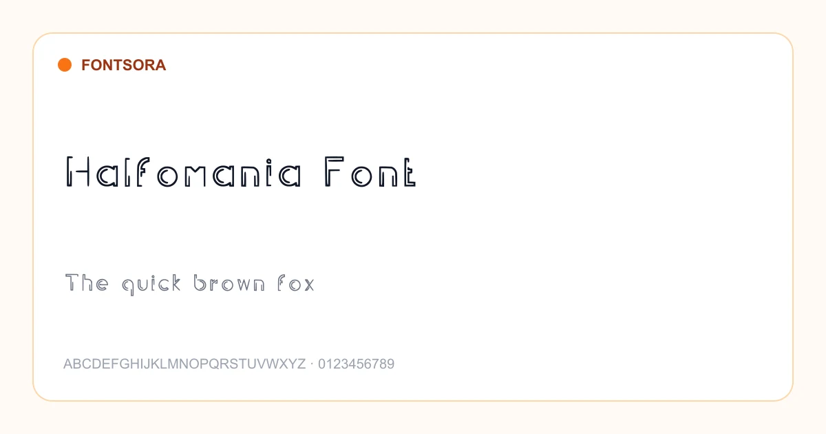 Halfomania Font font preview