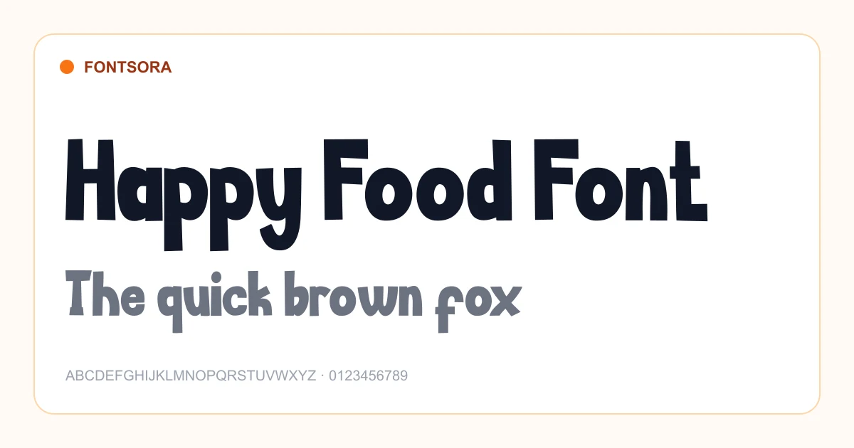 Happy Food Font font preview
