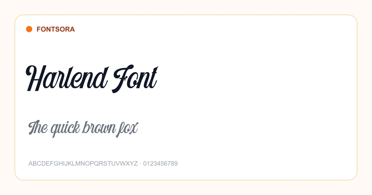 Harlend Font font preview