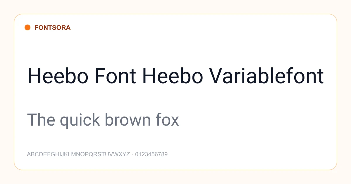 Heebo Font Heebo Variablefont font preview