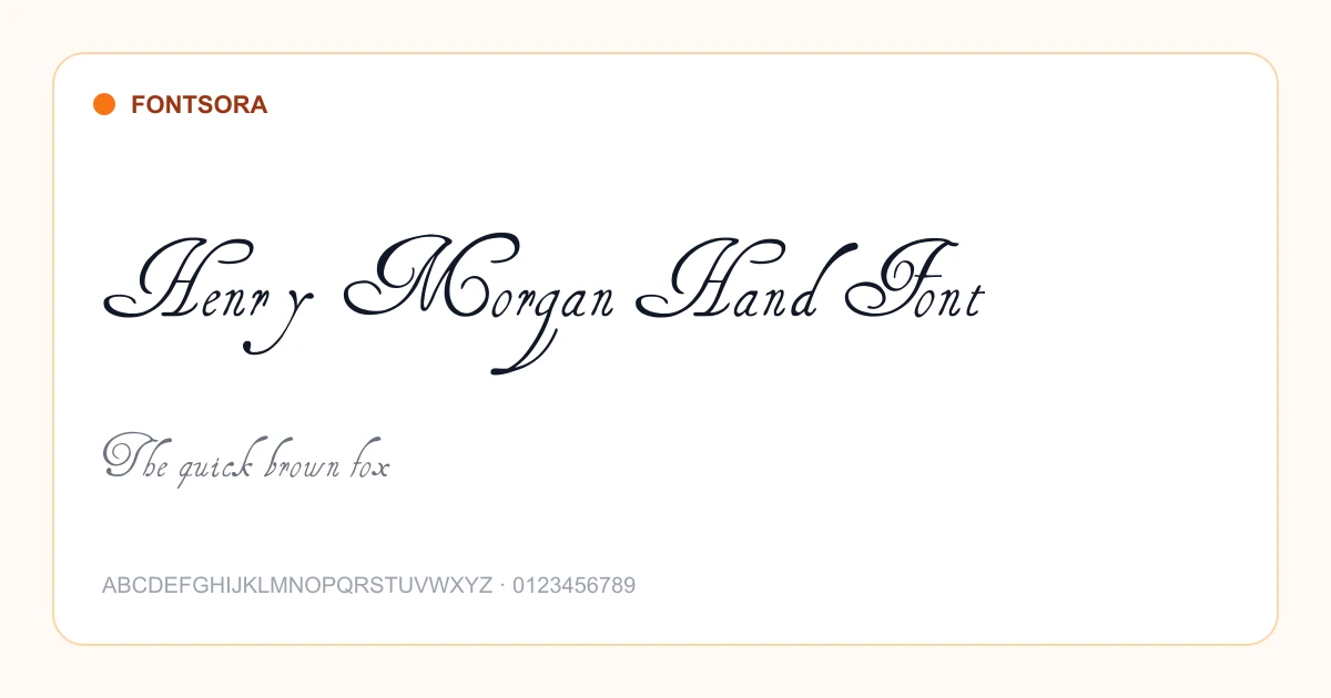 Henry Morgan Hand Font font preview