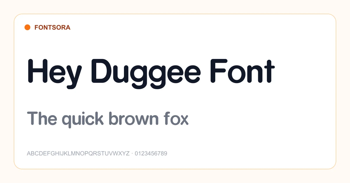 Hey Duggee Font font preview