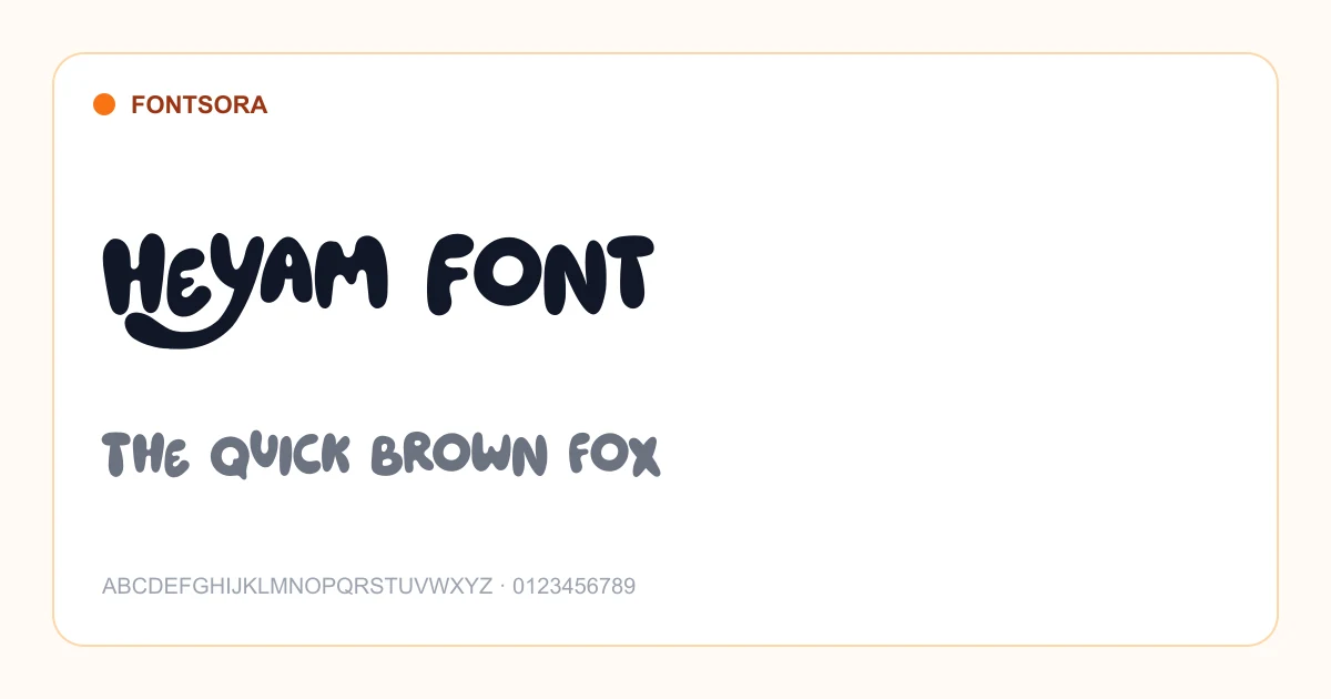 Heyam Font font preview