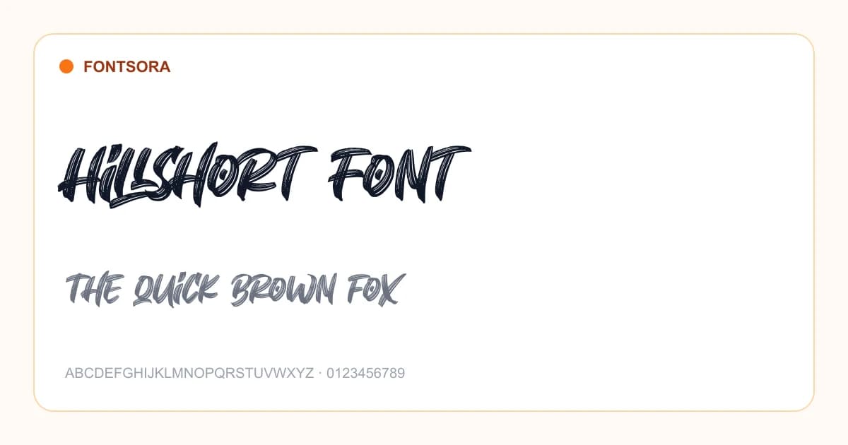 Hillshort Font font preview