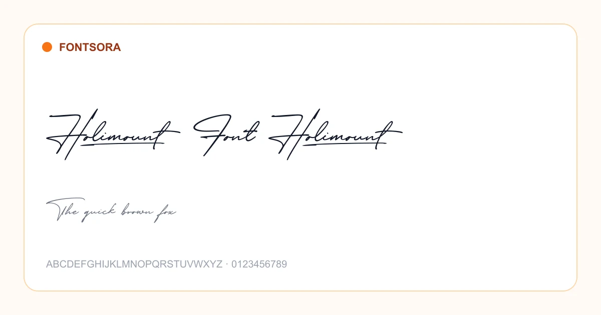 Holimount Font Holimount font preview