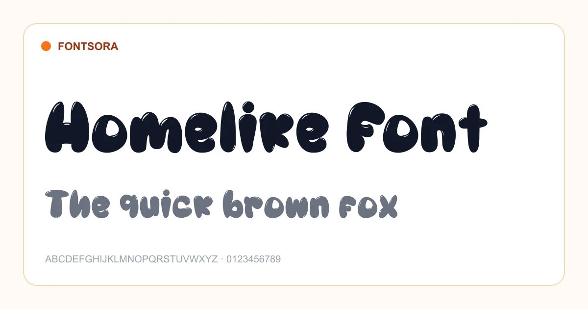 Homelike Font font preview