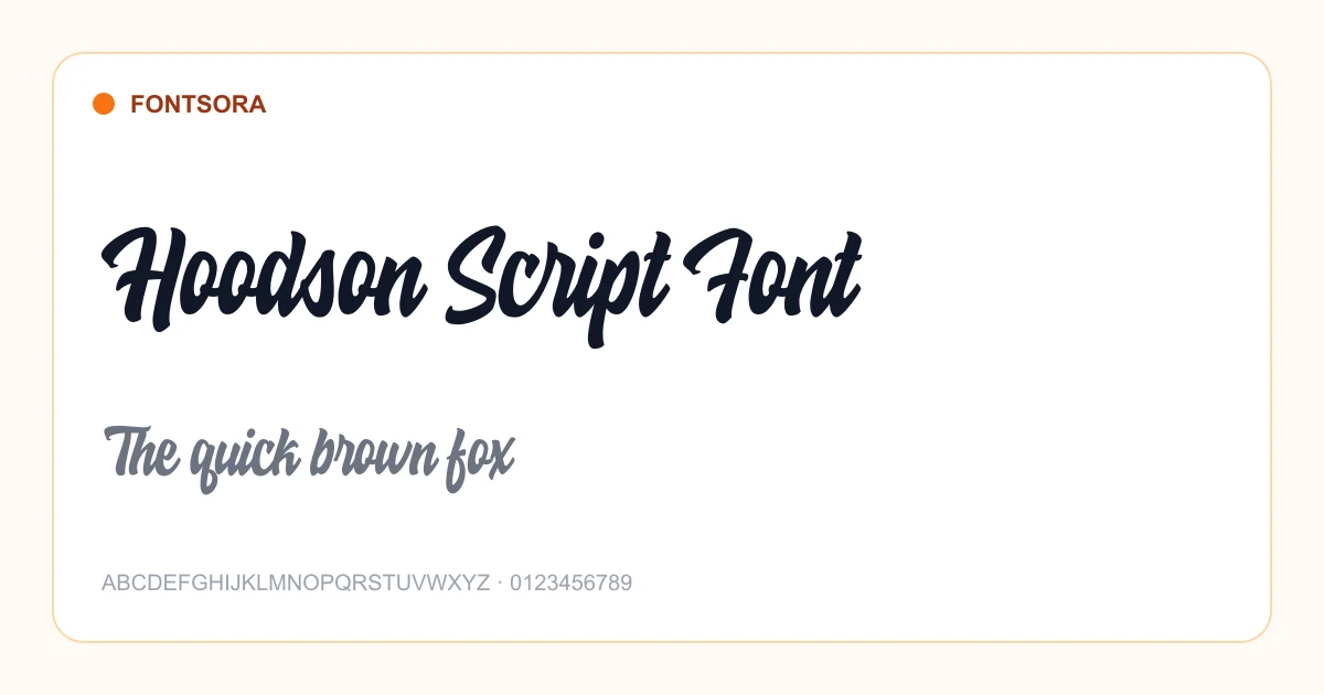 Hoodson Script Font font preview