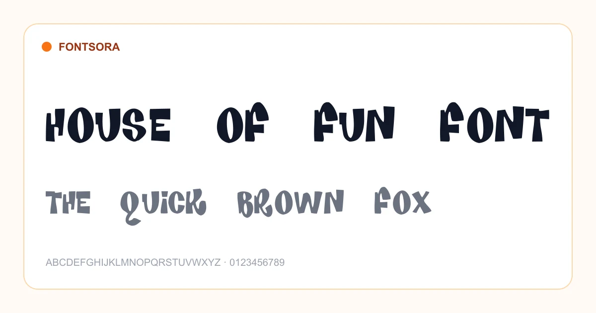 House Of Fun Font font preview