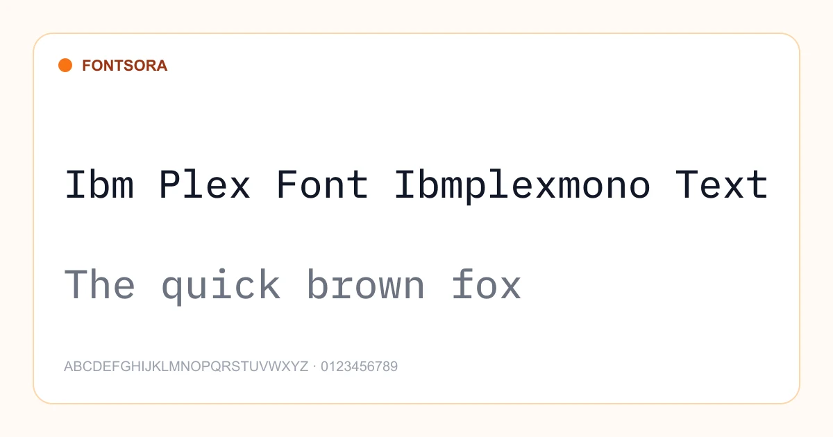 Ibm Plex Font Ibmplexmono Text font preview