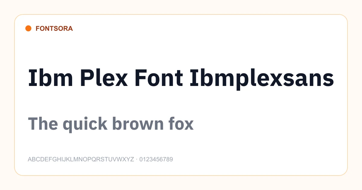Ibm Plex Font Ibmplexsans font preview