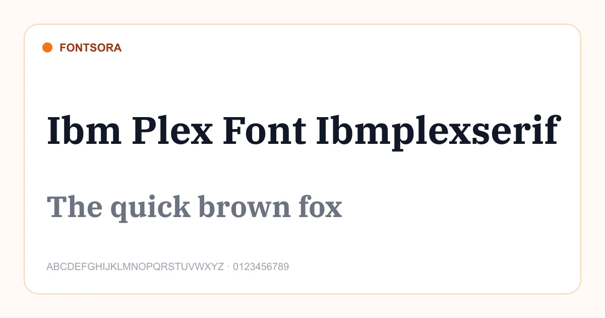 Ibm Plex Font Ibmplexserif font preview