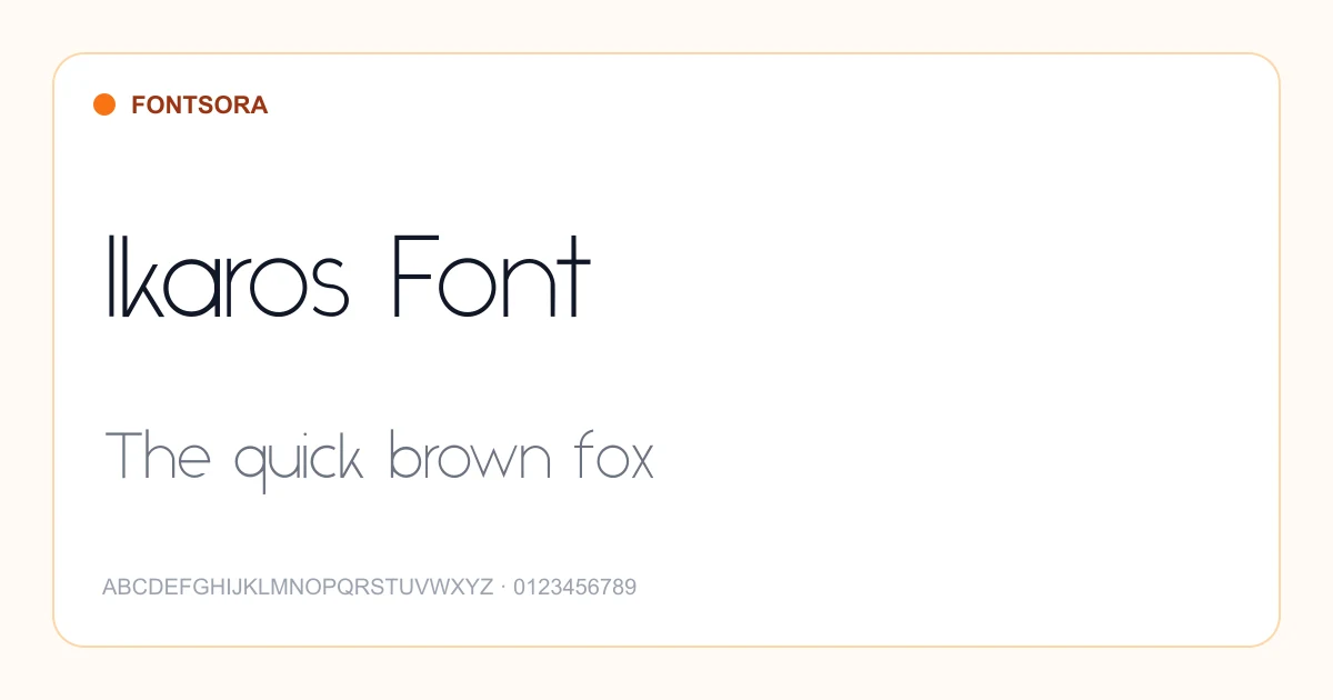 Ikaros Font font preview