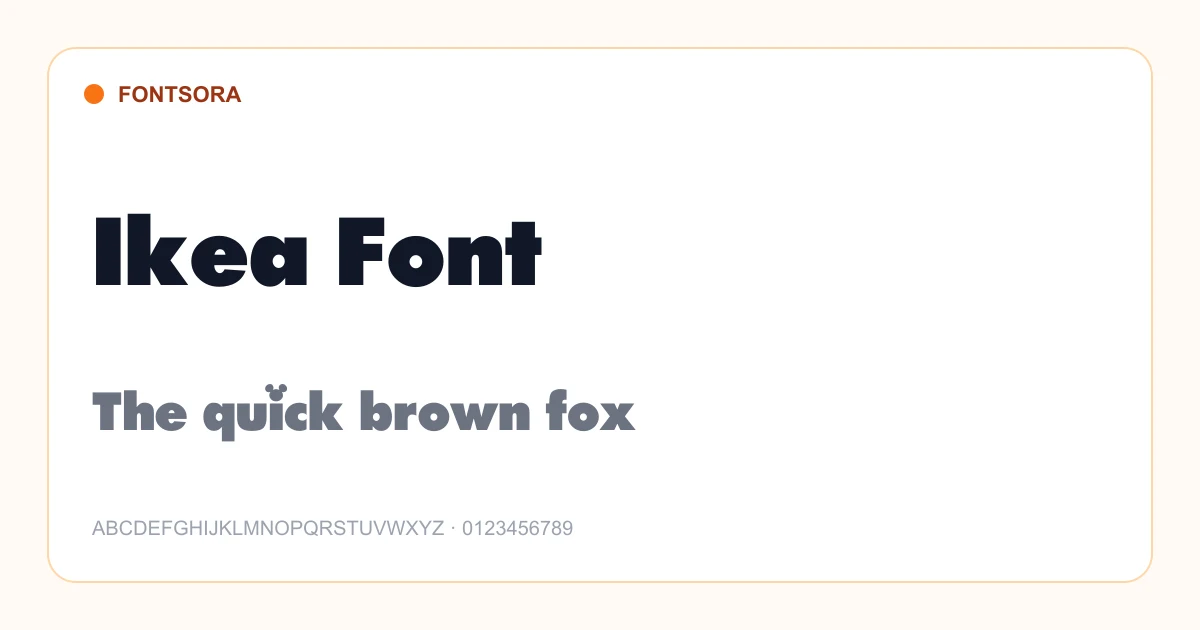 Ikea Font font preview