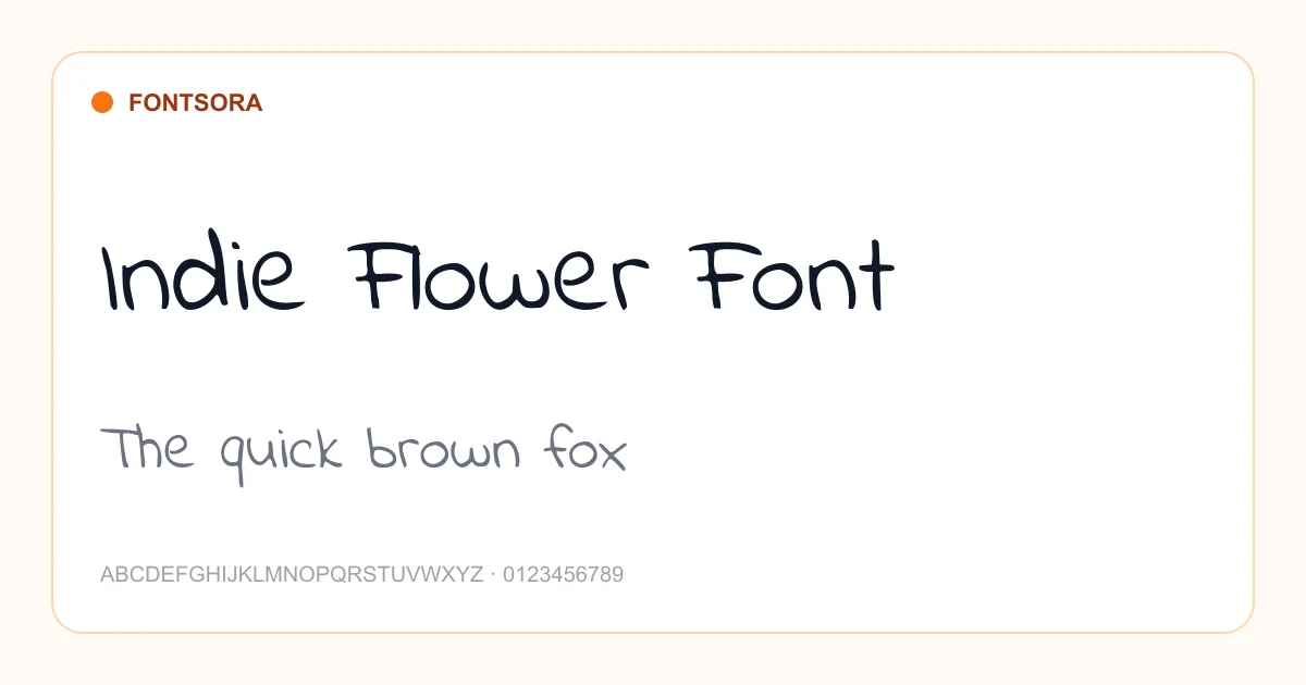 Indie Flower Font font preview