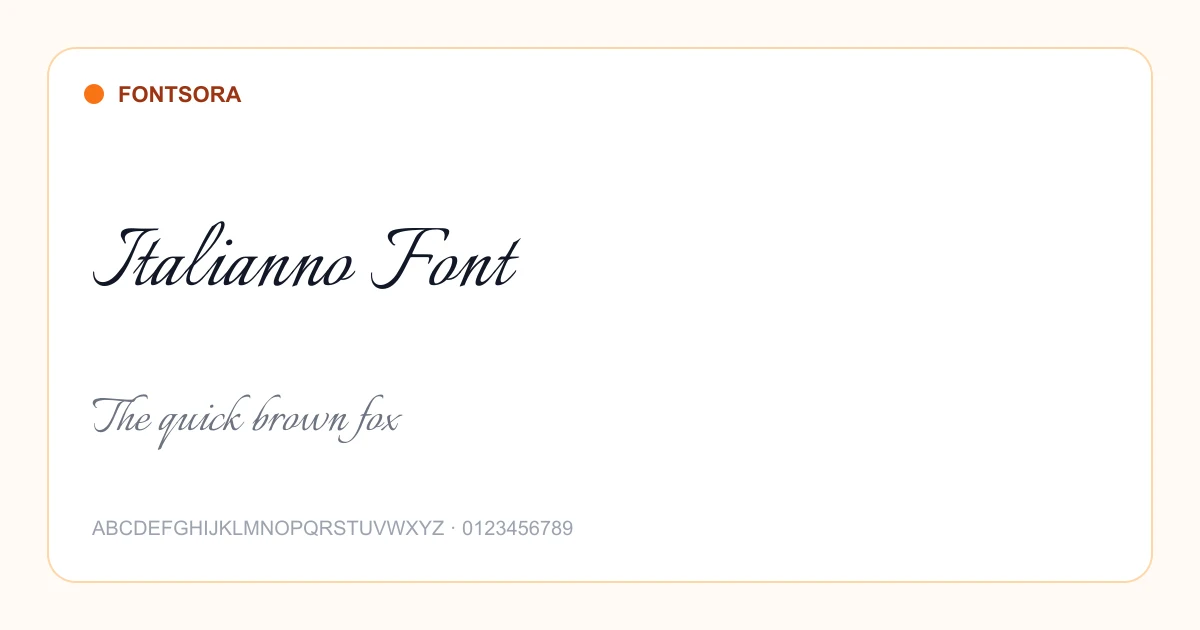 Italianno Font font preview