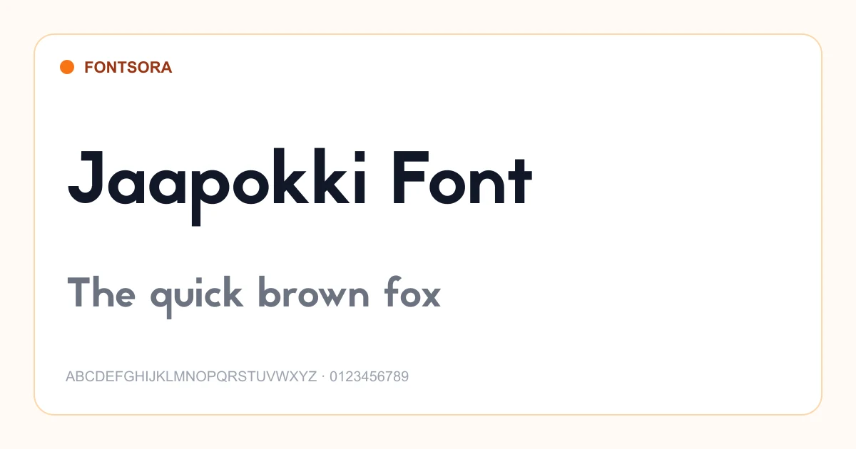 Jaapokki Font font preview