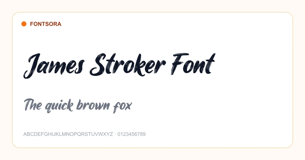 James Stroker Font font preview