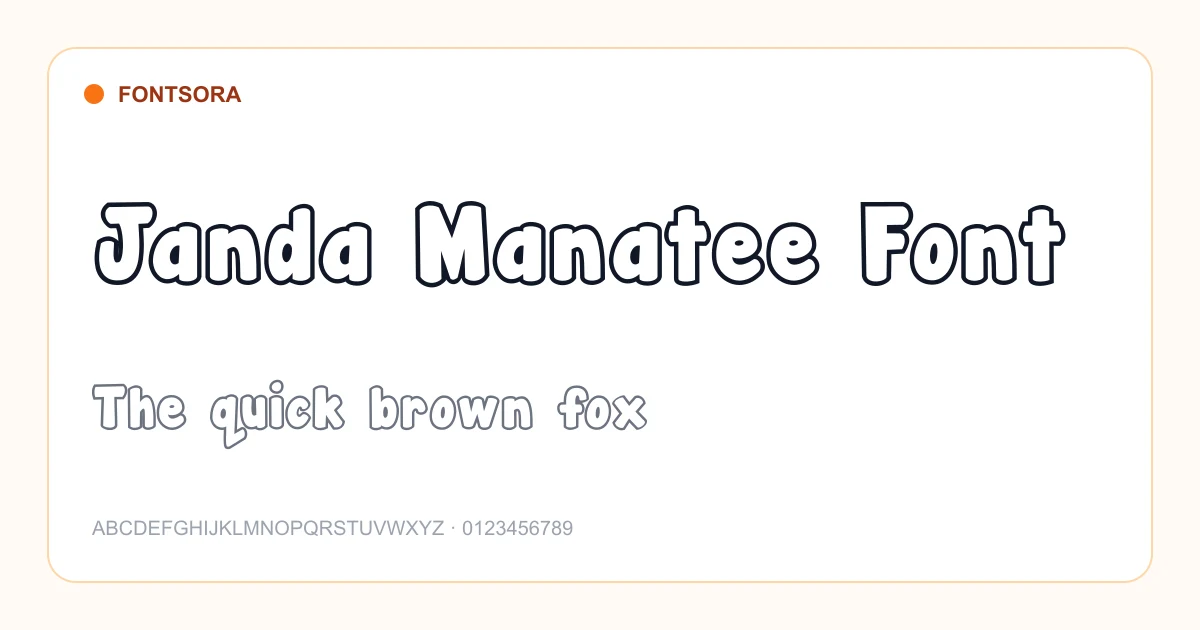 Janda Manatee Font font preview