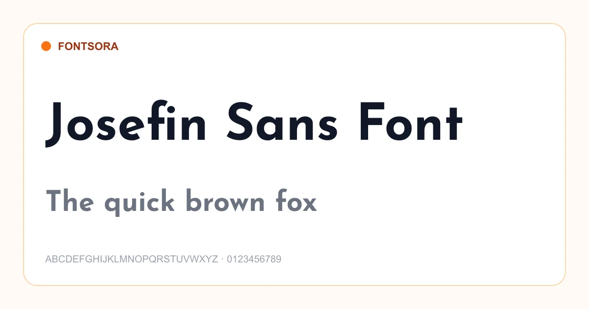 Josefin Sans Font font preview