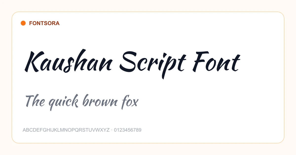 Kaushan Script Font font preview