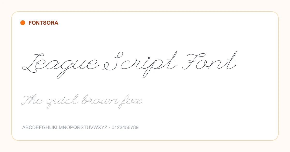 League Script Font font preview